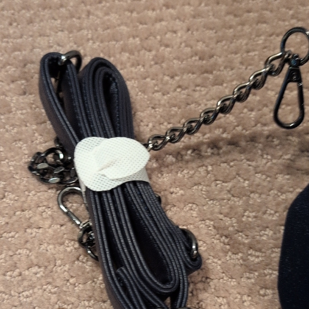 Loungefly Blue Minnie Mouse Velvet Crossbody Pearls Bag (Wallet Also In Closet) - Picture 9 of 12